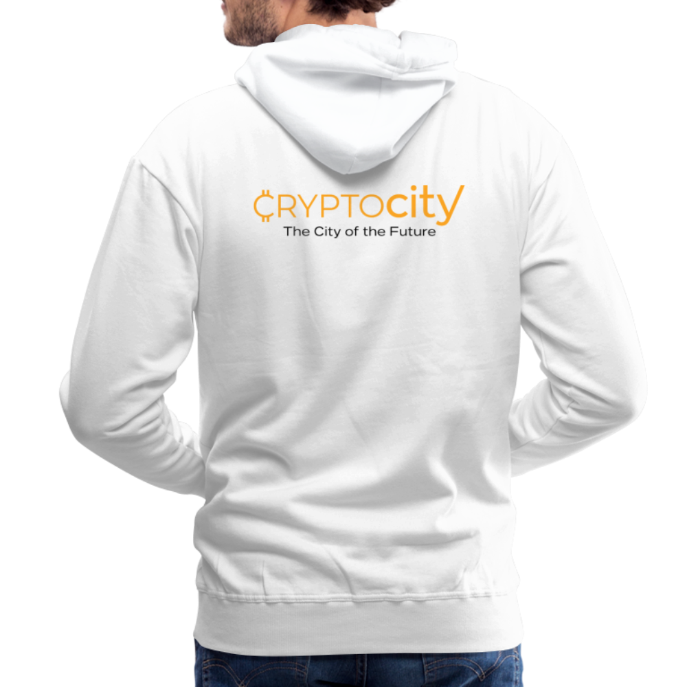 Männer Premium Hoodie The City + Logo - Weiß