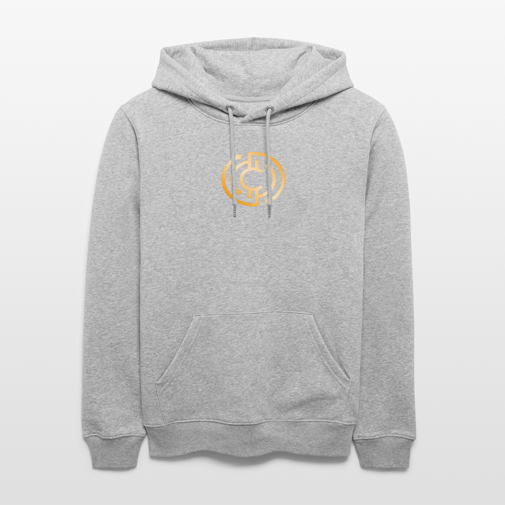 Männer Bio-Hoodie Logo - Iron Man Edition - Grau meliert