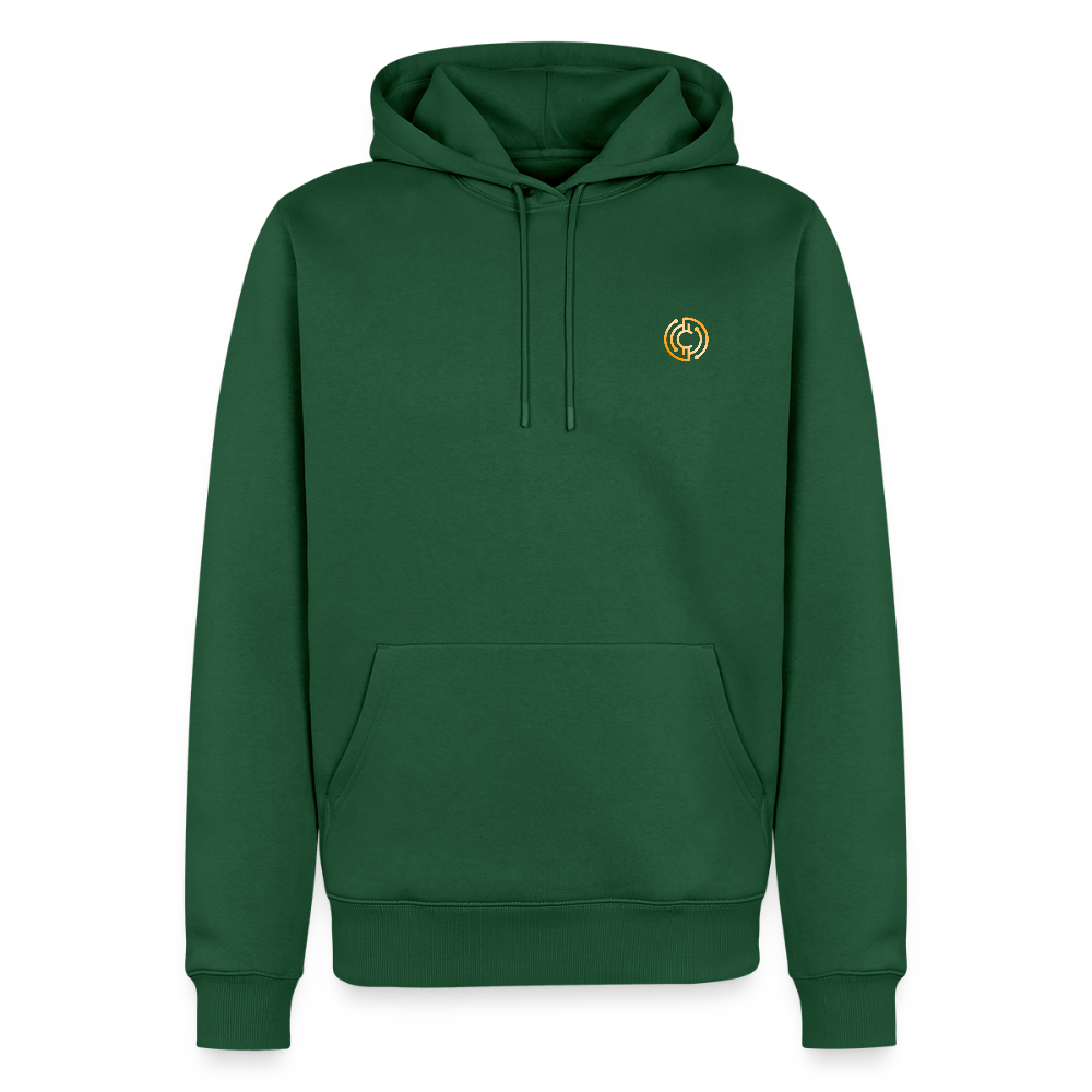 Männer Premium Hoodie Logo - Flaschengrün