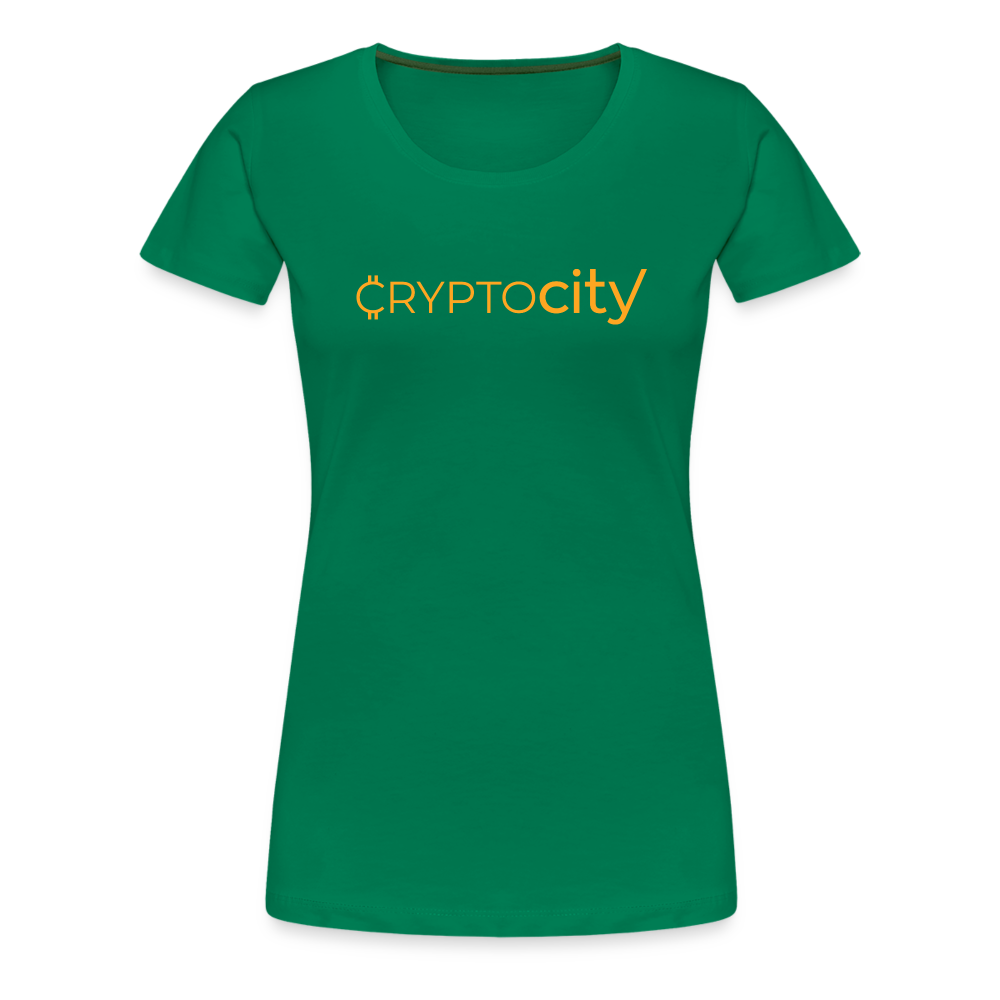 Frauen Premium T-Shirt mit dem klassischen Crypto City Schriftzug - Kelly Green