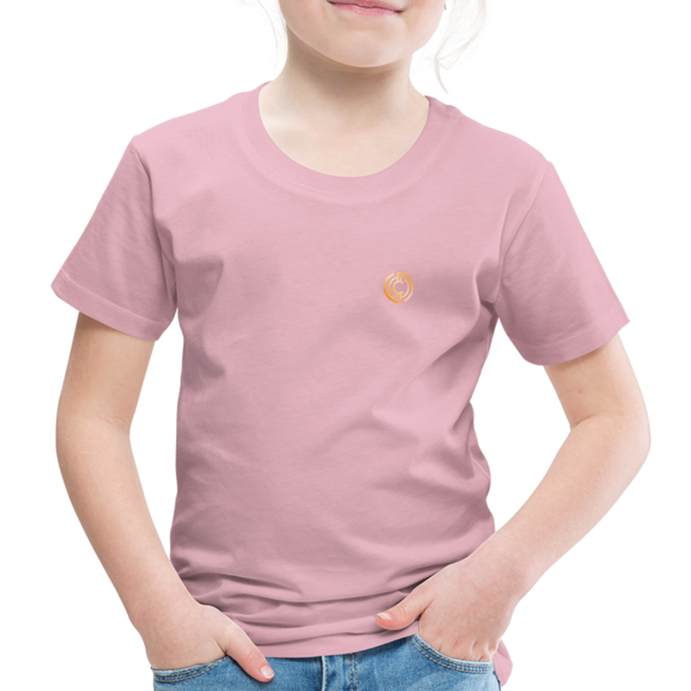 Kinder Premium T-Shirt Logo - Hellrosa