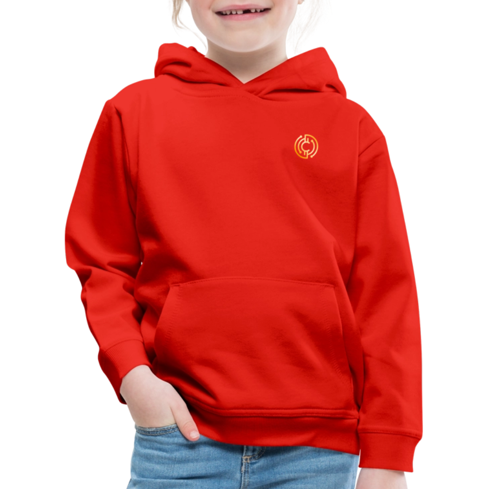 Kinder Premium Hoodie The City + Logo - Rot