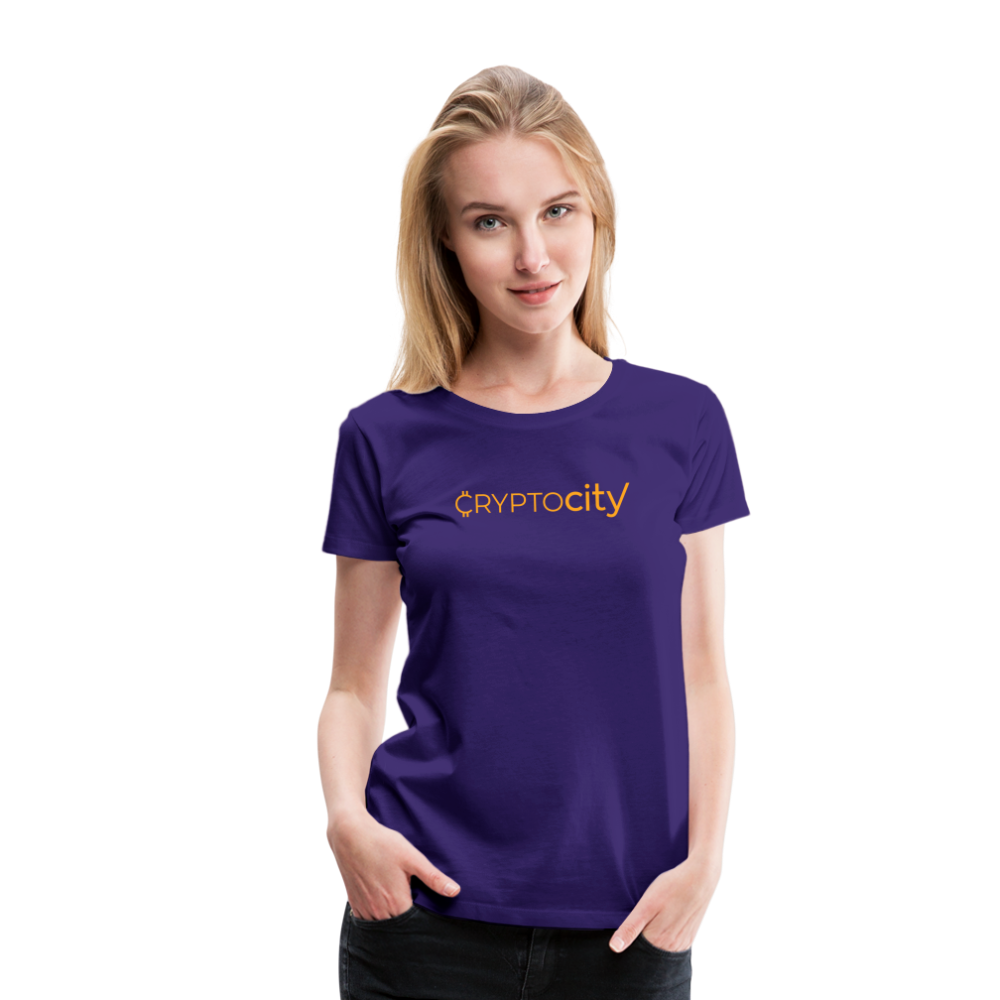 Frauen Premium T-Shirt mit dem klassischen Crypto City Schriftzug - Lila