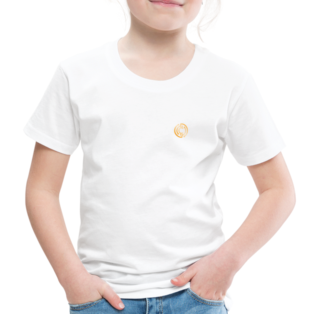 Kinder Premium T-Shirt Logo - Weiß