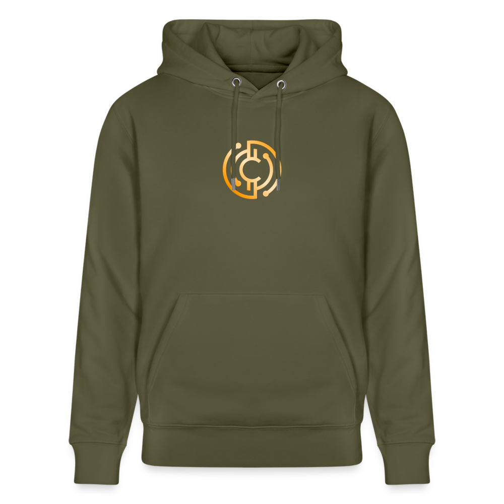 Männer Bio-Hoodie The City + Logo - Iron Man Edition - Khaki Grün