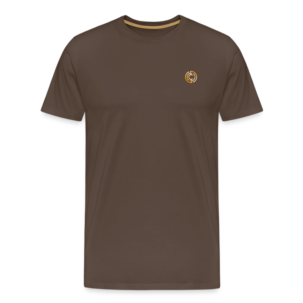 Männer Premium T-Shirt The City + Logo - Edelbraun