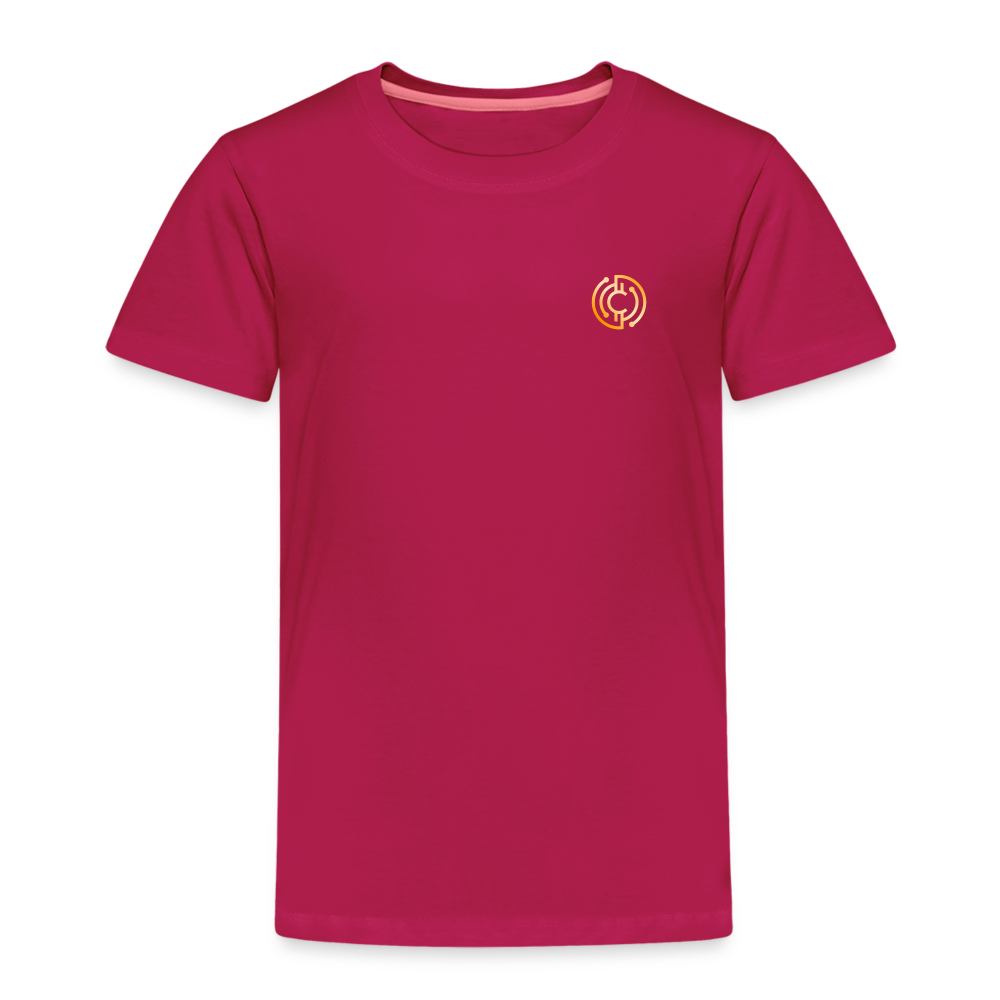 Kinder Premium T-Shirt Logo - dunkles Pink
