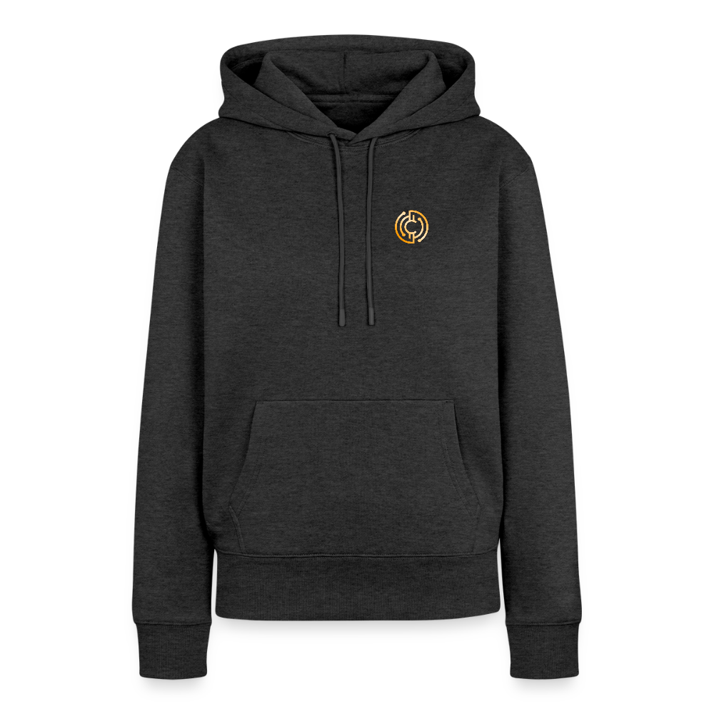 Frauen Premium Hoodie Logo - Anthrazit meliert