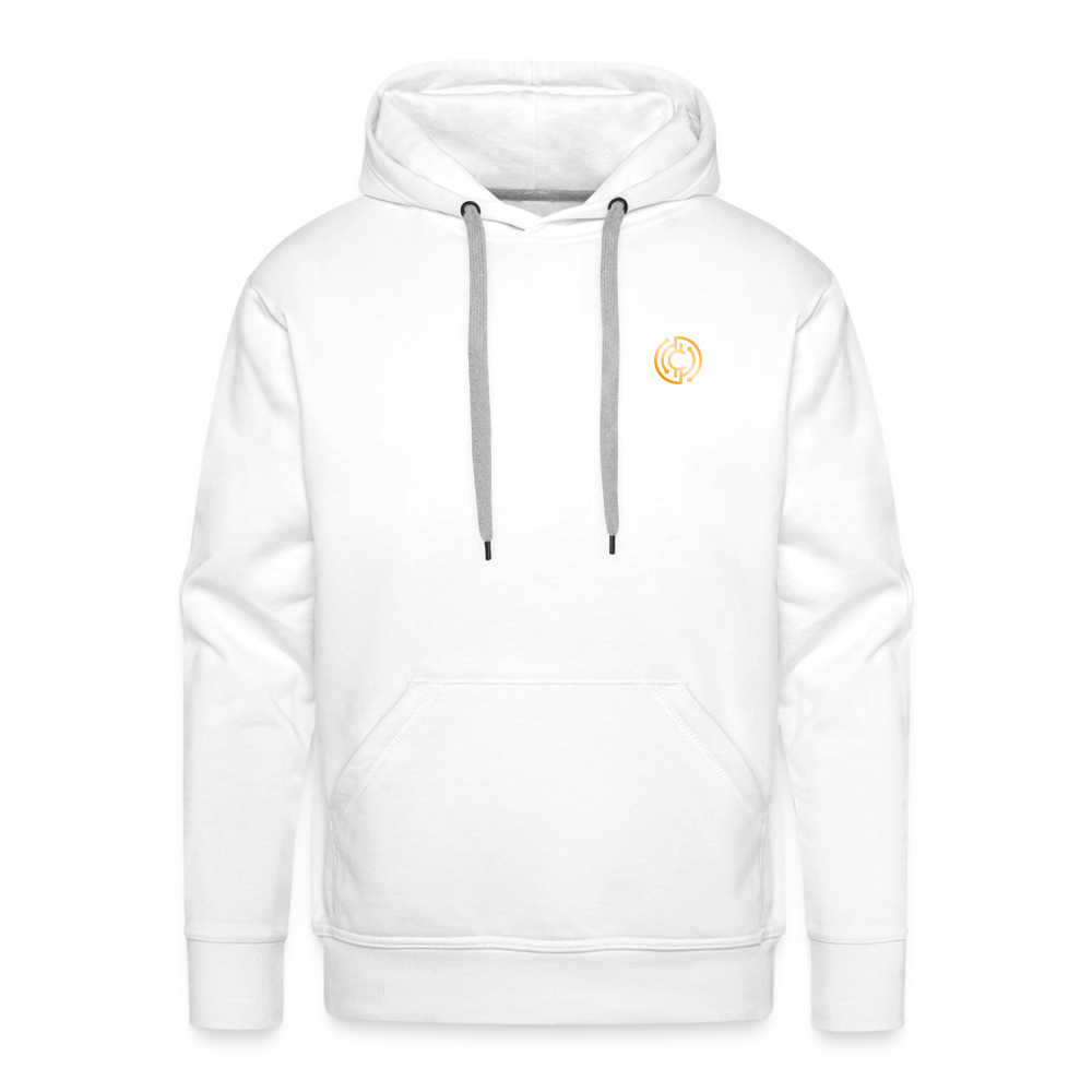 Männer Premium Hoodie The City + Logo - Weiß