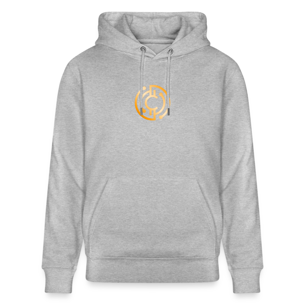 Männer Bio-Hoodie The City + Logo - Iron Man Edition - Grau meliert