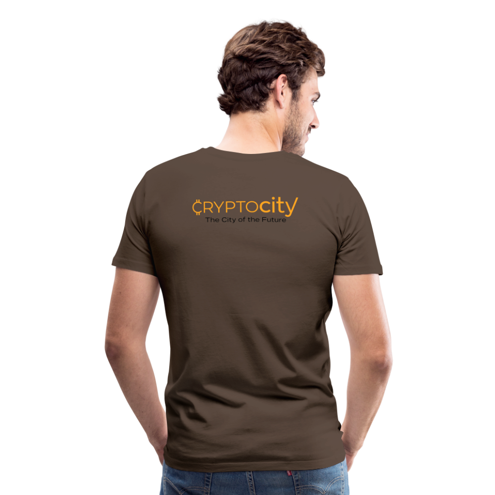 Männer Premium T-Shirt - The City + Logo - Iron Man Edition - Edelbraun