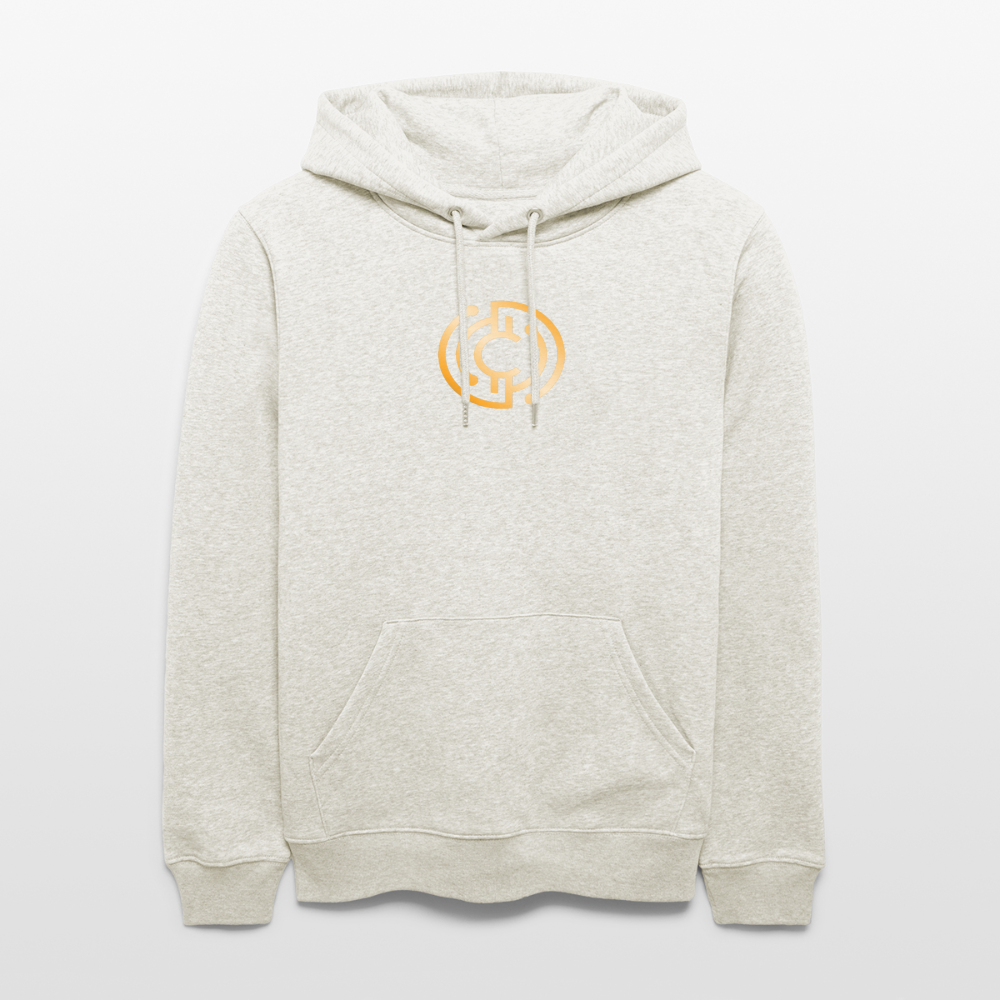 Männer Bio-Hoodie Logo - Iron Man Edition - Beige meliert
