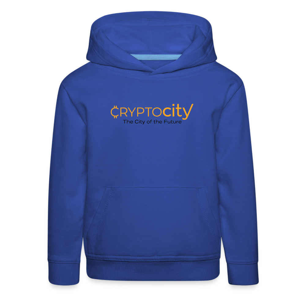 Kinder Premium Hoodie The City of the Future - Royalblau
