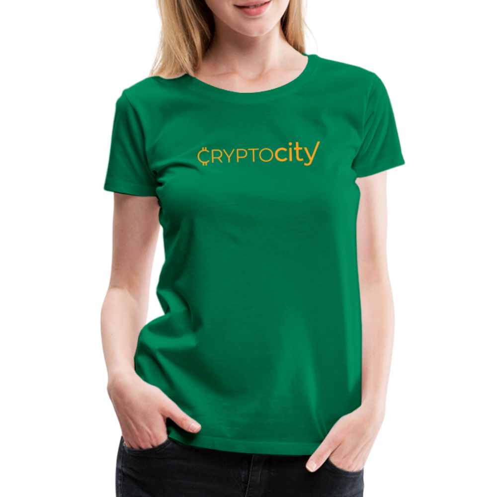 Frauen Premium T-Shirt mit dem klassischen Crypto City Schriftzug - Kelly Green