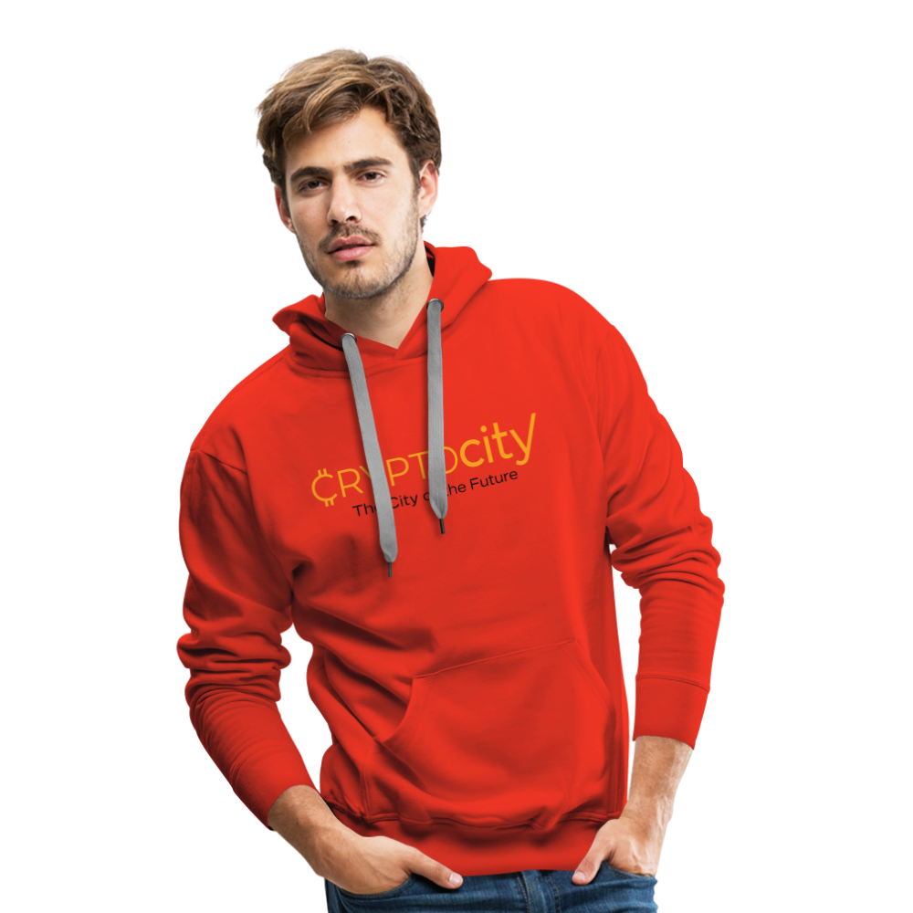 Männer Premium Hoodie The City of the Future - Rot