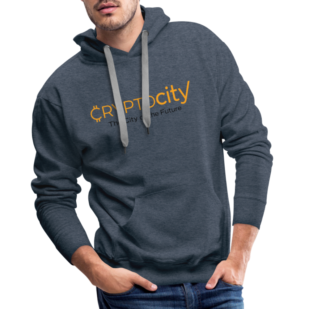 Männer Premium Hoodie The City of the Future - Jeansblau