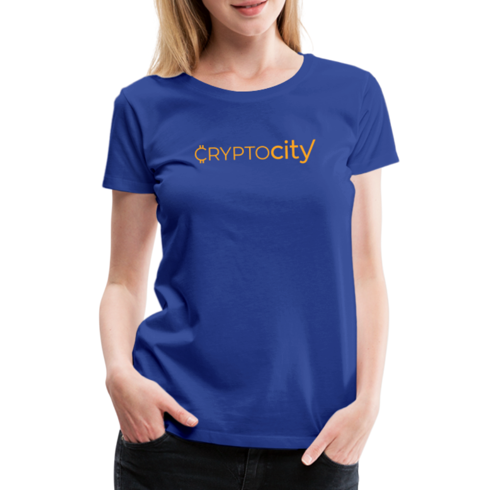 Frauen Premium T-Shirt mit dem klassischen Crypto City Schriftzug - Königsblau