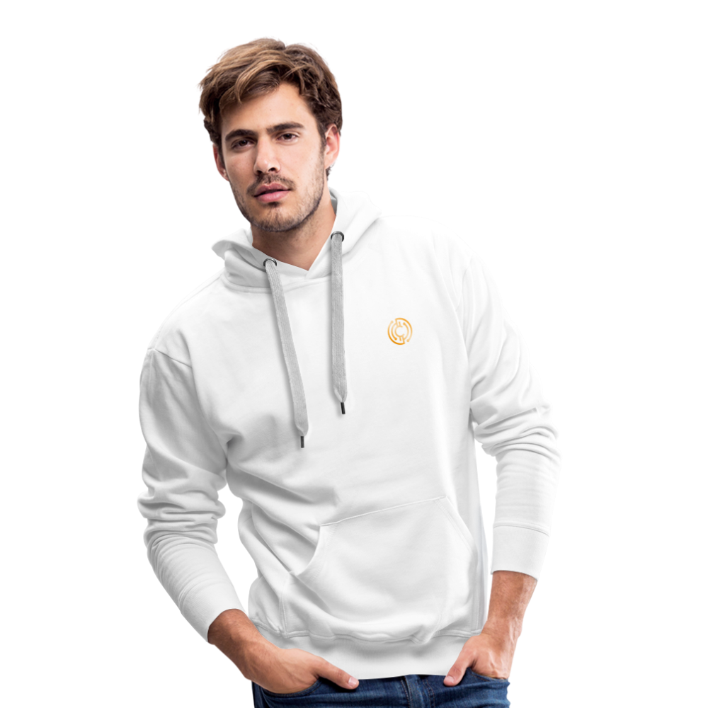 Männer Premium Hoodie The City + Logo - Weiß
