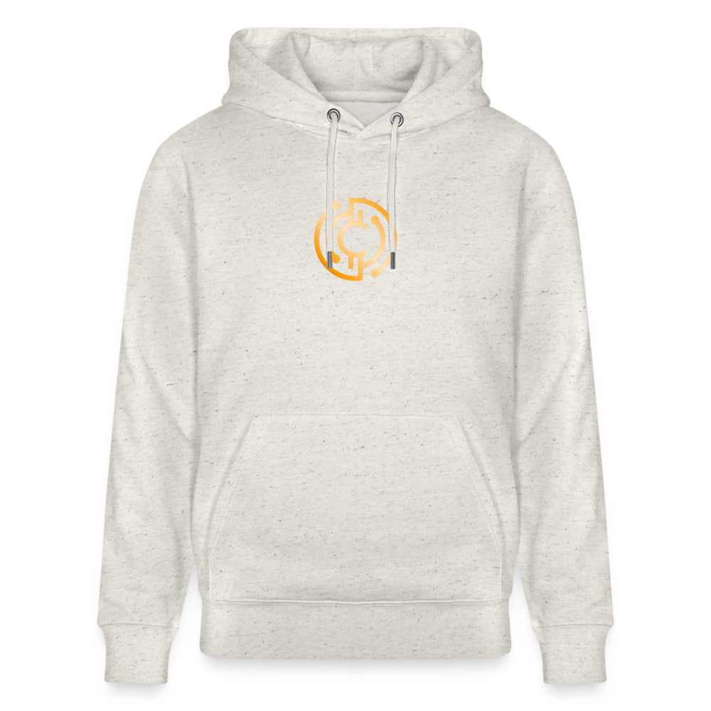 Männer Bio-Hoodie The City + Logo - Iron Man Edition - Beige meliert