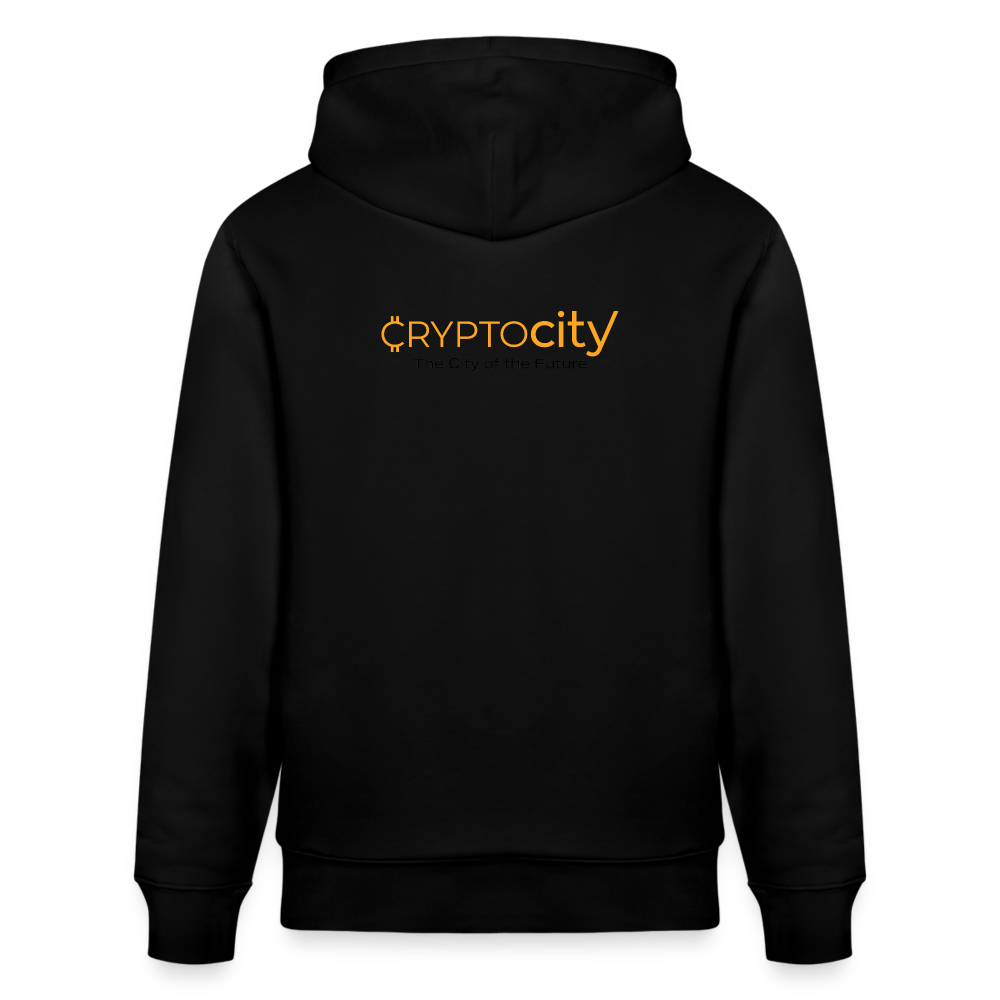 Männer Bio-Hoodie The City + Logo - Iron Man Edition - Schwarz