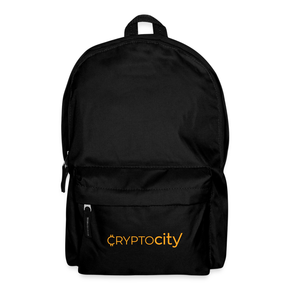 Rucksack mit dem klassischen CryptoCity Schriftzug - Schwarz