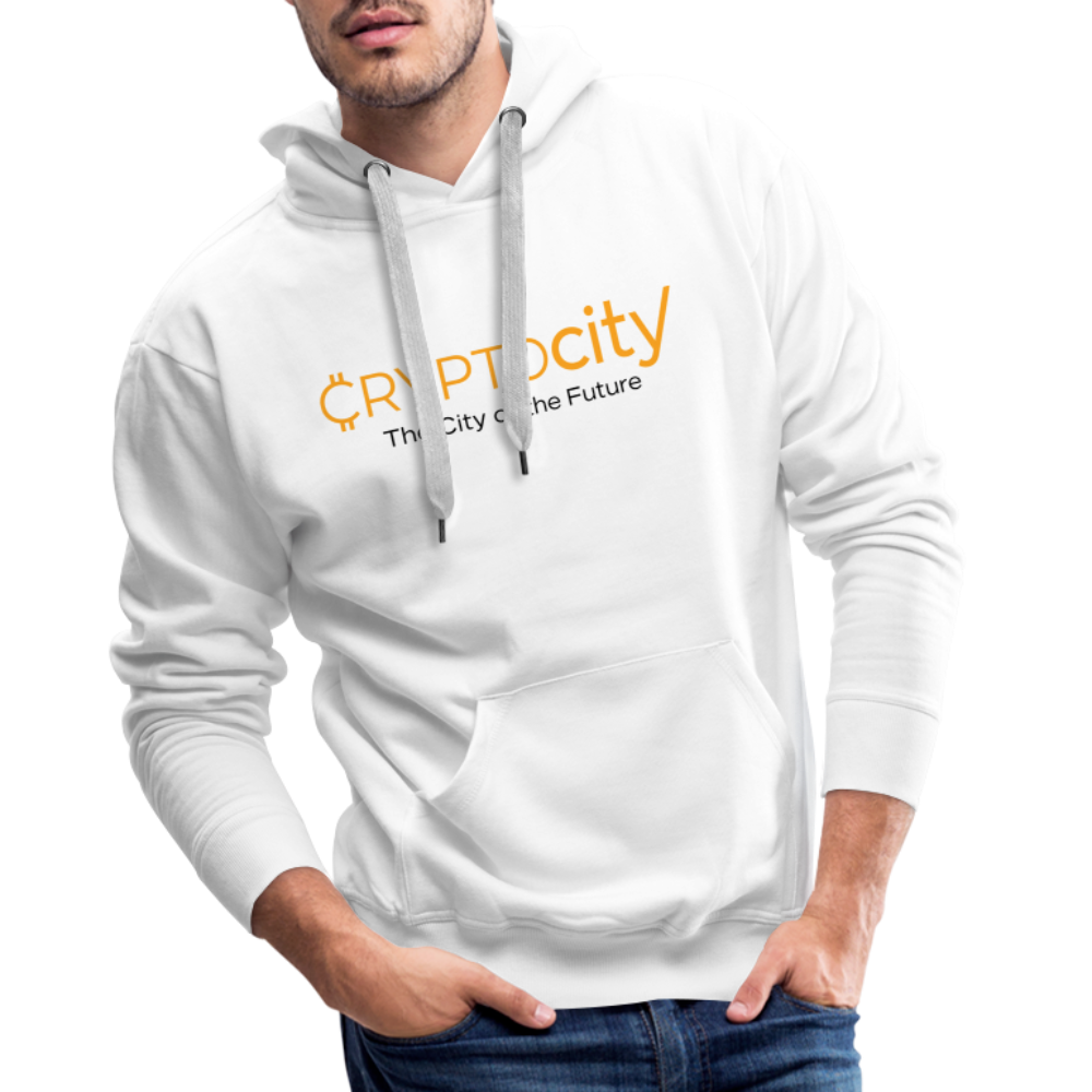 Männer Premium Hoodie The City of the Future - Weiß