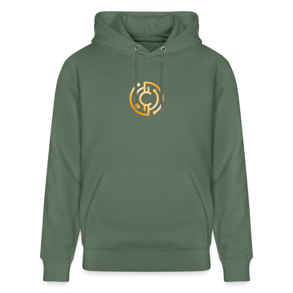 Männer Bio-Hoodie The City + Logo - Iron Man Edition - Tanngrün