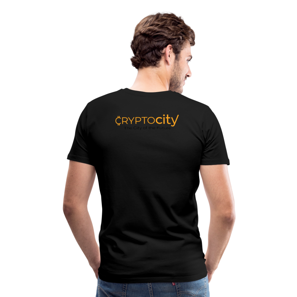 Männer Premium T-Shirt The City + Logo - Schwarz