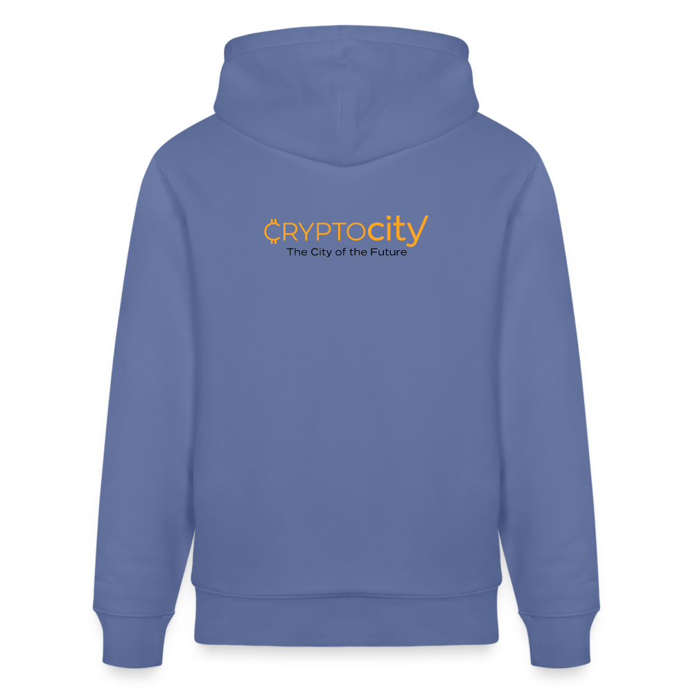 Männer Bio-Hoodie The City + Logo - Iron Man Edition - Blau