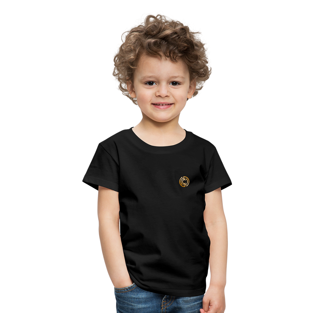 Kinder Premium T-Shirt Logo - Schwarz