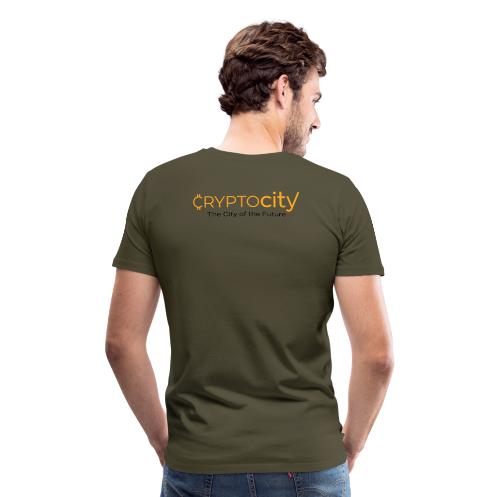 Männer Premium T-Shirt The City + Logo - Khaki