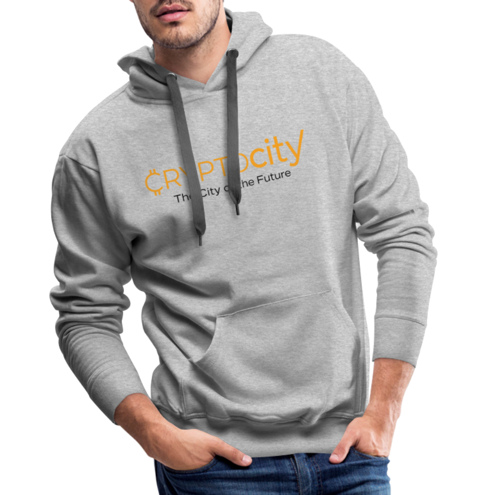 Männer Premium Hoodie The City of the Future - Grau meliert