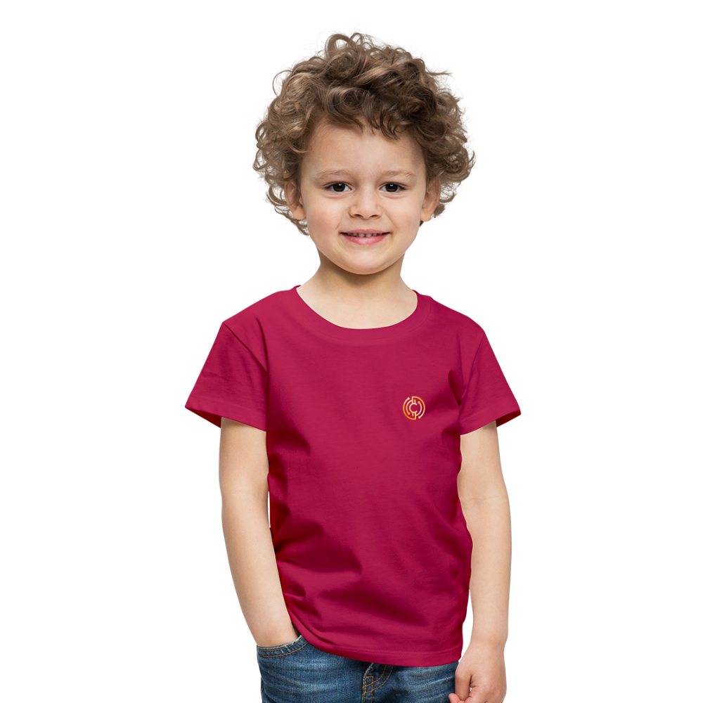 Kinder Premium T-Shirt Logo - dunkles Pink