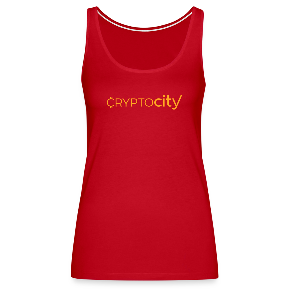 Frauen Premium Tank Top mit dem klassischen CryptoCity Schriftzug - Rot