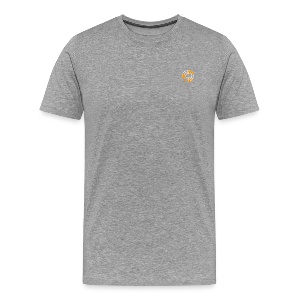 Männer Premium T-Shirt The City + Logo - Grau meliert