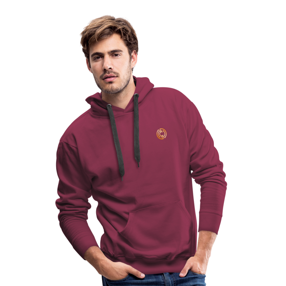 Männer Premium Hoodie The City + Logo - Bordeaux