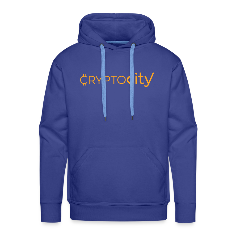 Männer Premium Hoodie mit dem klassischen CryptoCity Schriftzug - Königsblau
