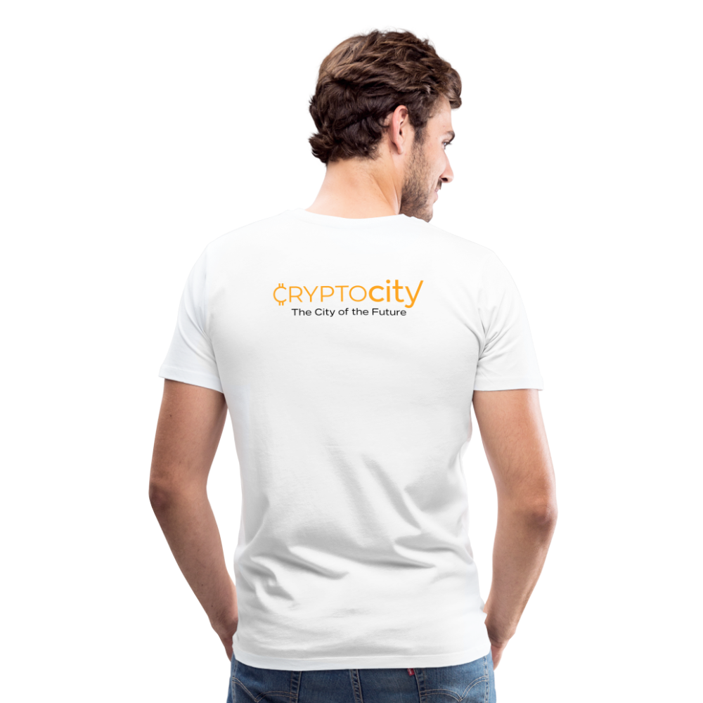 Männer Premium T-Shirt - The City + Logo - Iron Man Edition - Weiß