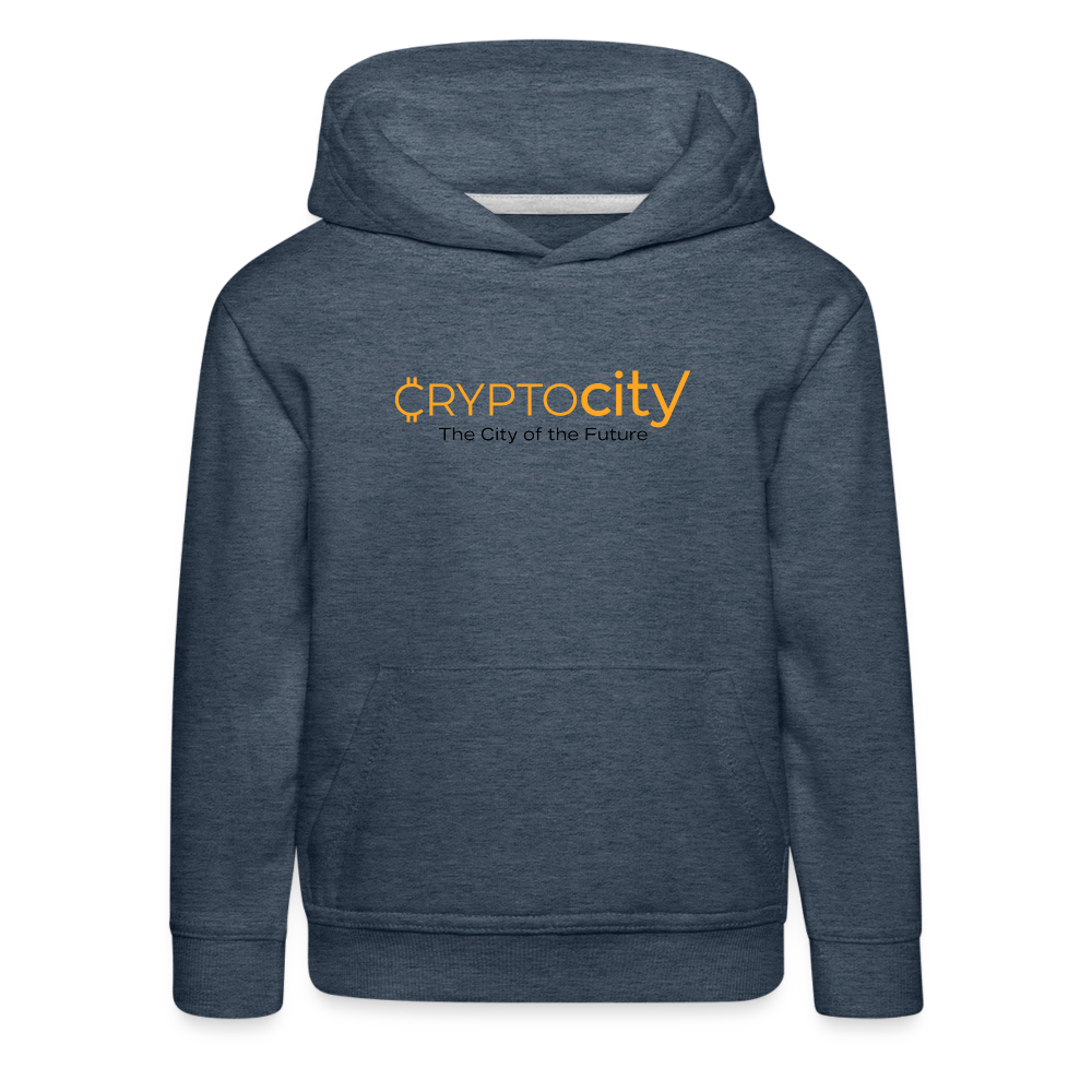 Kinder Premium Hoodie The City of the Future - Jeansblau