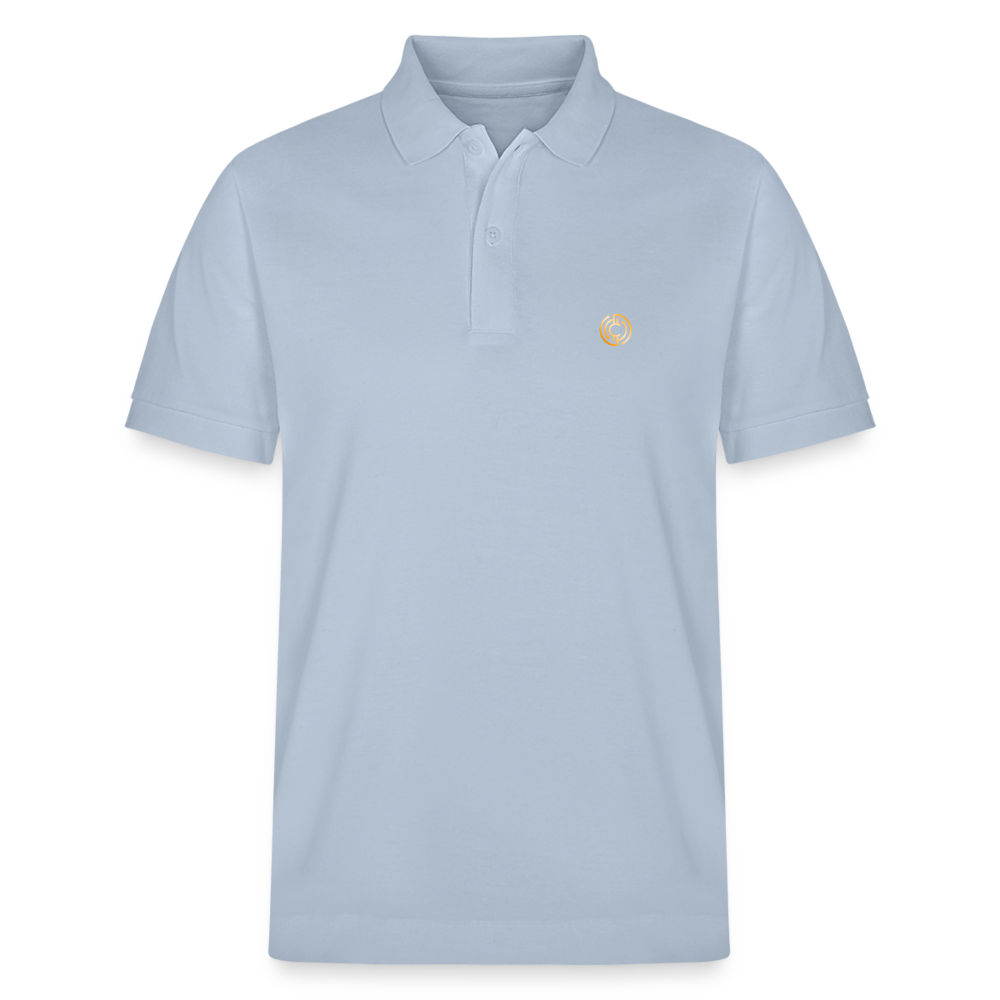 Bio-Poloshirt Herren Logo - sky Blue