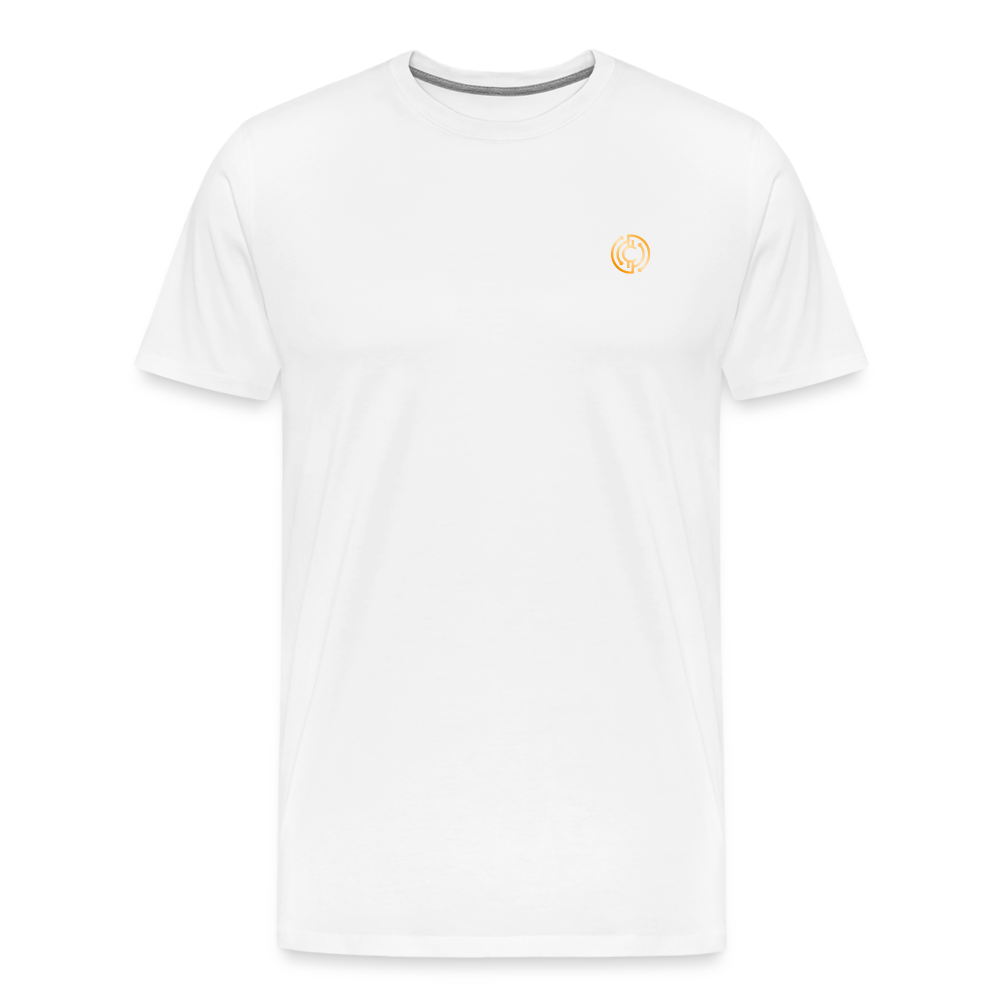 Männer Premium T-Shirt The City + Logo - Weiß
