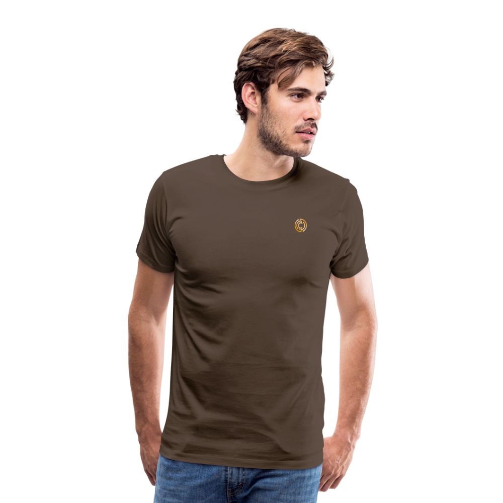 Männer Premium T-Shirt The City + Logo - Edelbraun