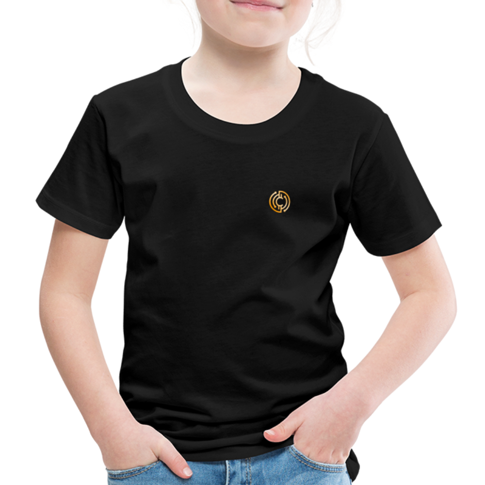 Kinder Premium T-Shirt Logo - Schwarz