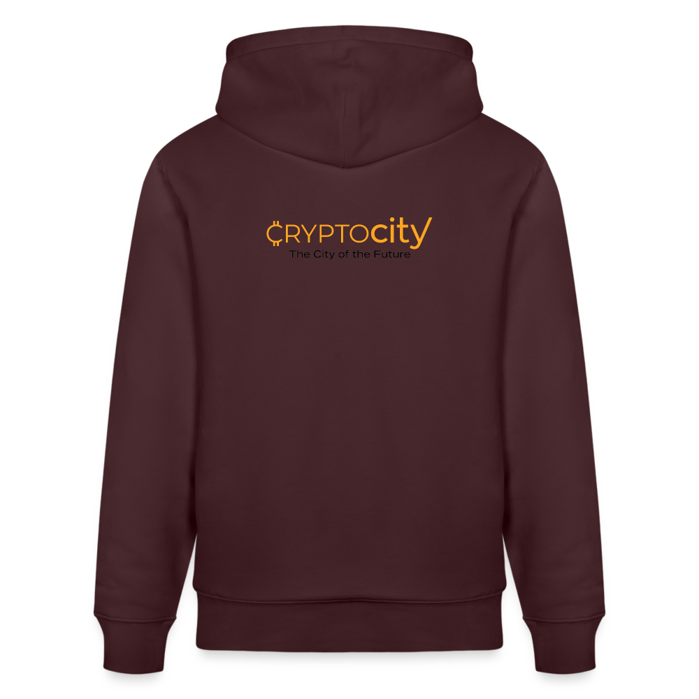 Männer Bio-Hoodie The City + Logo - Iron Man Edition - Maroon