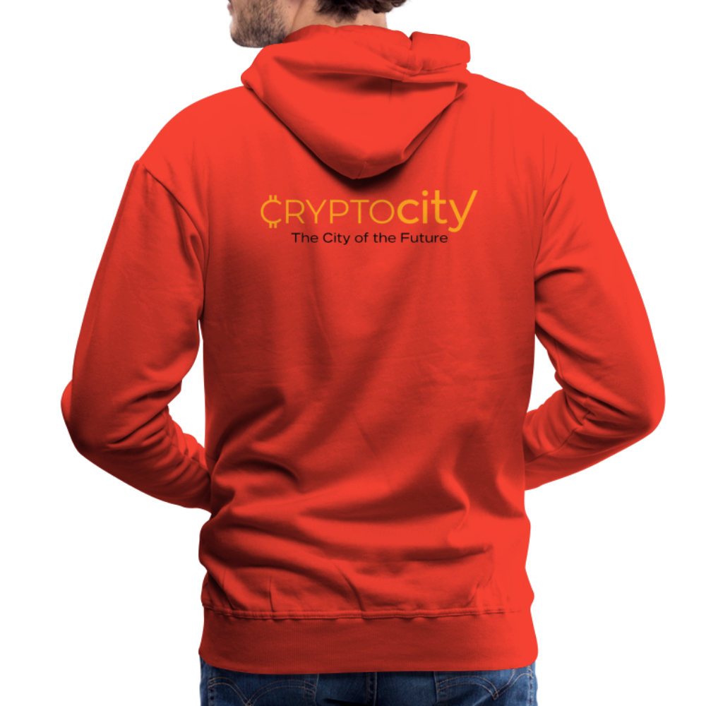 Männer Premium Hoodie The City + Logo - Rot