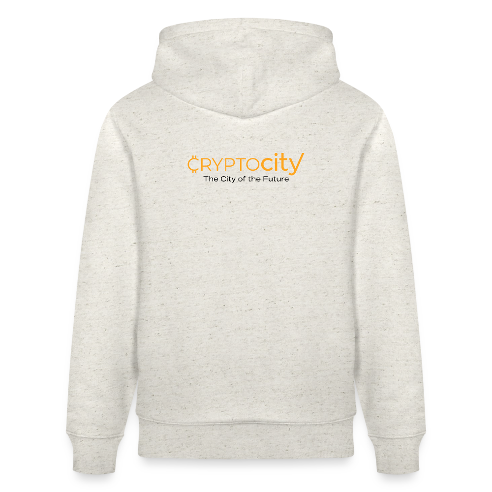 Männer Bio-Hoodie The City + Logo - Iron Man Edition - Beige meliert