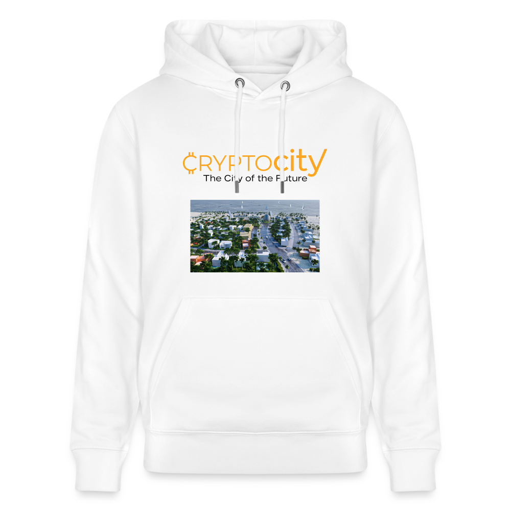 Unisex Bio-Hoodie The City of the Future - Weiß