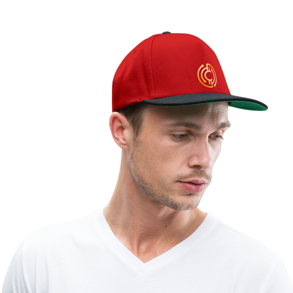 Snapback Cap Logo - Rot/Schwarz