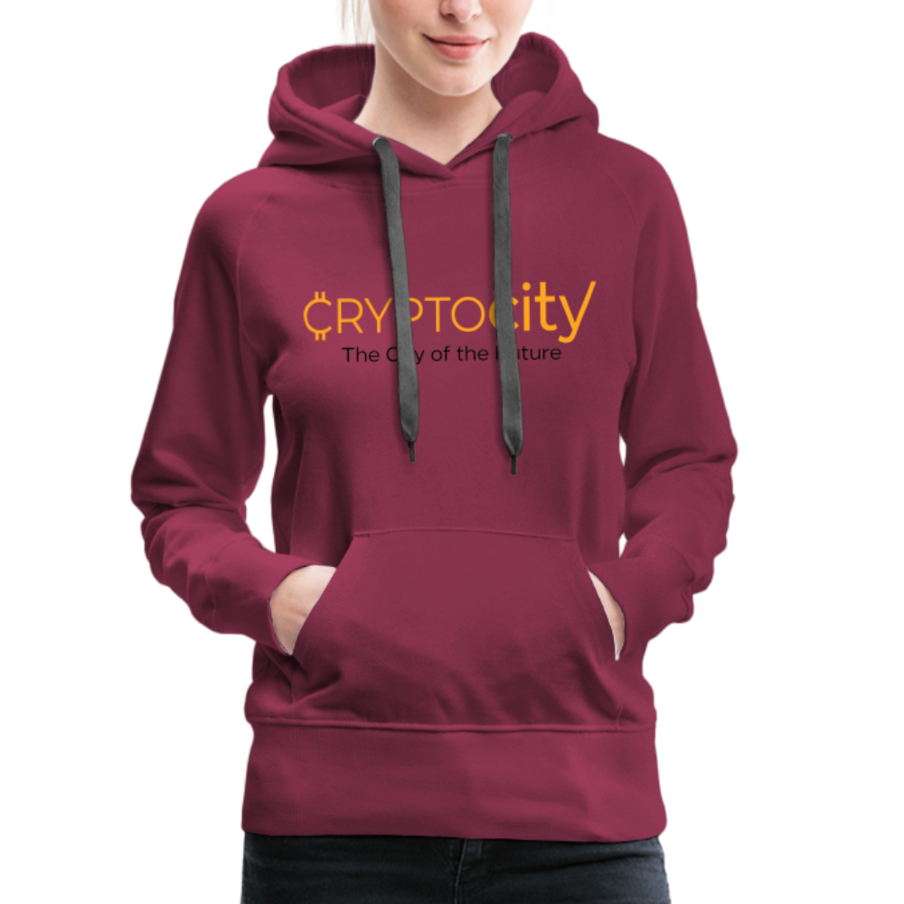 Frauen Premium Hoodie The City of the Future - Bordeaux