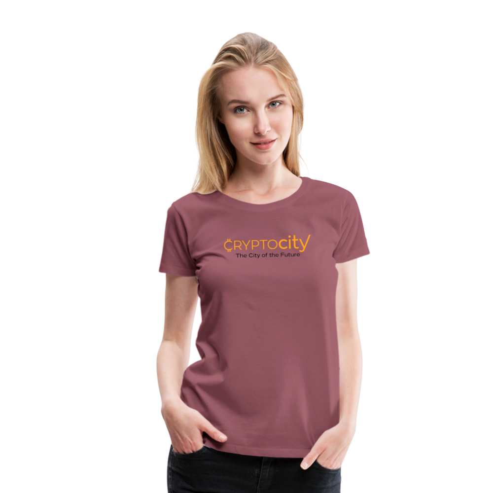 Frauen Premium T-Shirt The City of the Future - Malve